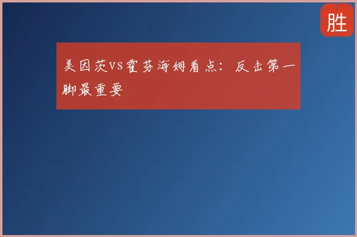 美因茨vs霍芬海姆看点:反击第一脚最重要